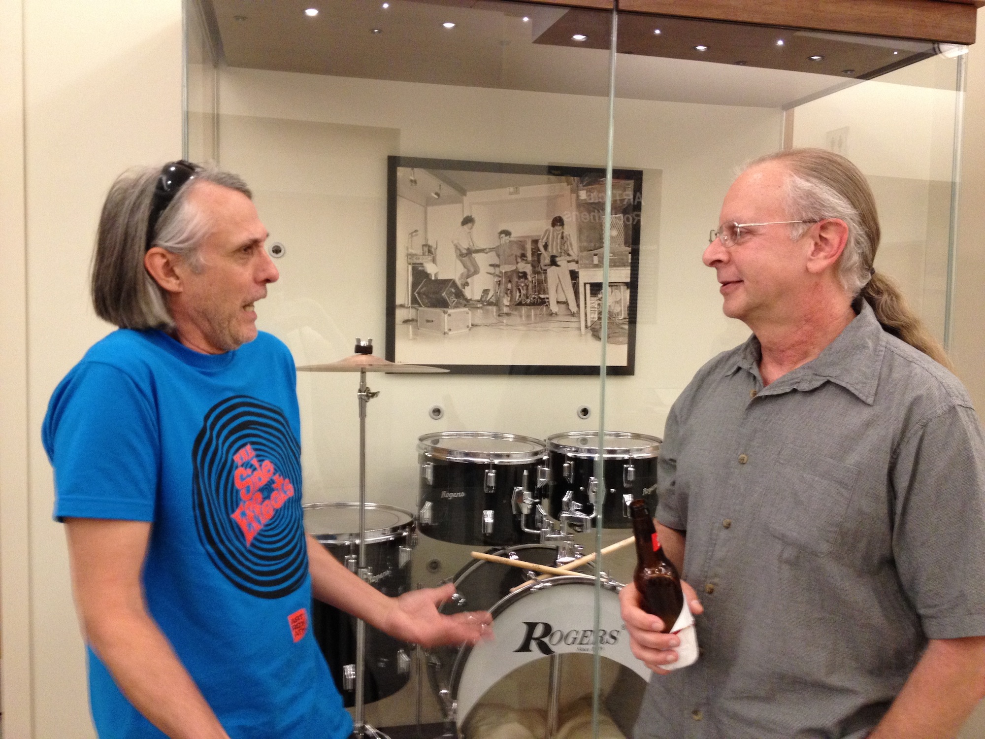 ARTifacts-Jeff Hannan,of Ruby Sue Graphics, and Mark Gavron, of Junkman's Daughter' Brother reminisce.JPG