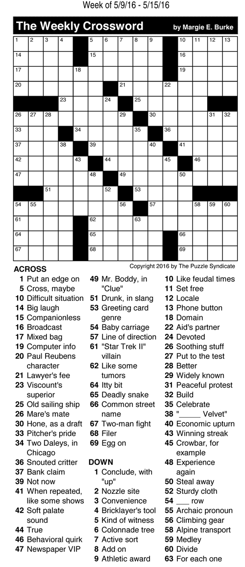 crossword puzzle