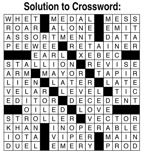 crossword solution