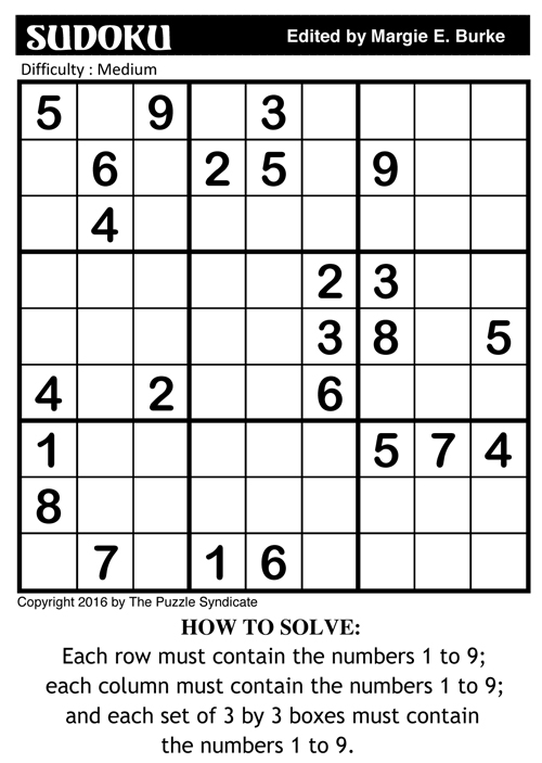 sudoku puzzle