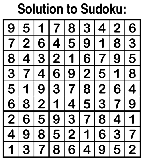 sudoku solution